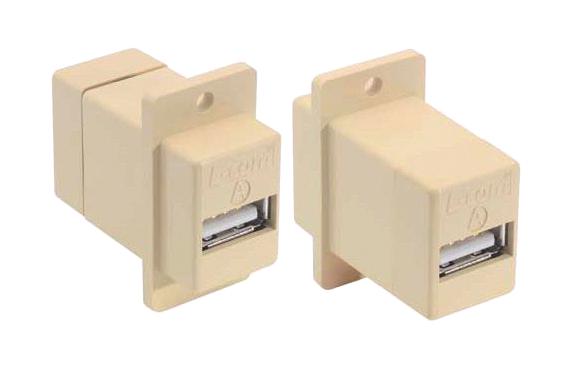 L-COM ECF504-UAA USB Adapter, USB Type A Receptacle, USB Type A Receptacle