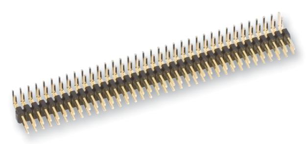 MULTICOMP PRO 2213R-24G Pin Header, Board-to-Board, 2.54 mm, 2 Rows, 24 Contacts, Through Hole Right Angle, 2213R