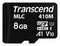 TRANSCEND TS8GUSD410M Flash Memory Card, MLC NAND, MicroSD Card, Class 1, Class 10, 8 GB, 3.6 V, -25 &deg;C, 85 &deg;C