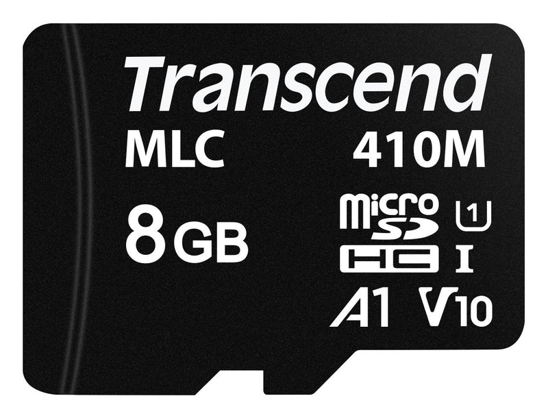 TRANSCEND TS8GUSD410M Flash Memory Card, MLC NAND, MicroSD Card, Class 1, Class 10, 8 GB, 3.6 V, -25 &deg;C, 85 &deg;C