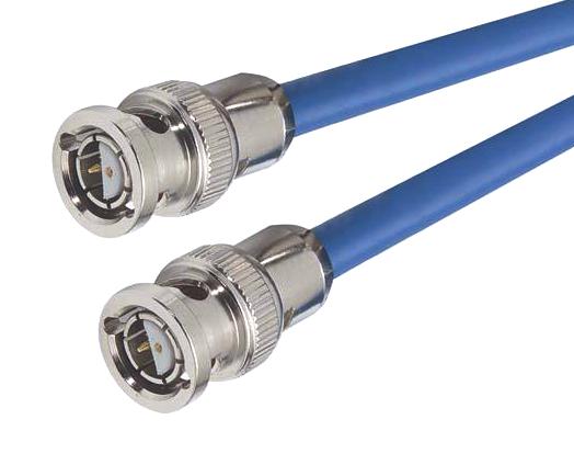 L-COM CTC-3 RF / Coaxial Cable Assembly, Twin, BNC Plug to BNC Plug, 78 ohm, 3 ft, 914.4 mm, Blue