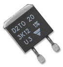 VISHAY D2TO020C100R0FTE3. SMD Chip Resistor, 100 ohm, &plusmn; 1%, 20 W, TO-263 (D2PAK), Thick Film, High Power
