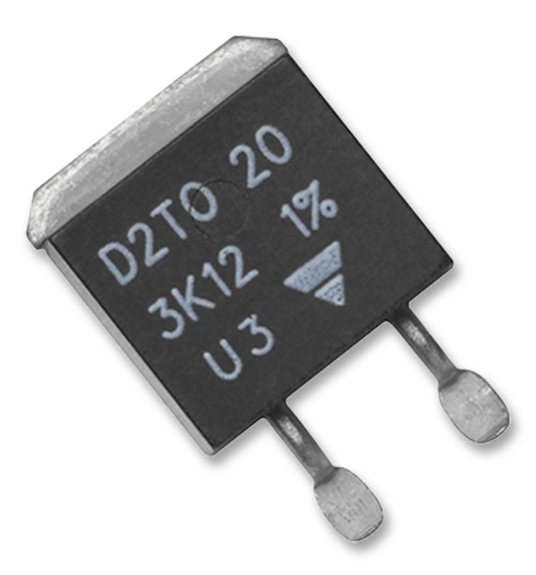VISHAY D2TO020C100R0FTE3. SMD Chip Resistor, 100 ohm, &plusmn; 1%, 20 W, TO-263 (D2PAK), Thick Film, High Power