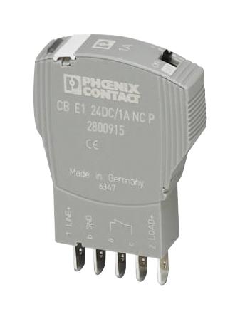 PHOENIX CONTACT 2800918 Electronic Circuit Breaker, 4 A, 1 Pole, 24 VDC, Panel 2800918, CB E1 24DC/4A NC P