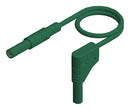 HIRSCHMANN TEST AND MEASUREMENT 934082104 Banana Test Lead, 4mm Banana Plug, Shrouded, 4mm Right Angle Stackable Banana Plug, Shrouded