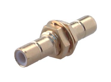 HUBER+SUHNER 34"SMB-50-0-2/111"NE RF / Coaxial Adapter, SMB, Jack, SMB, Jack, Straight Bulkhead Adapter, 50 ohm 22640224