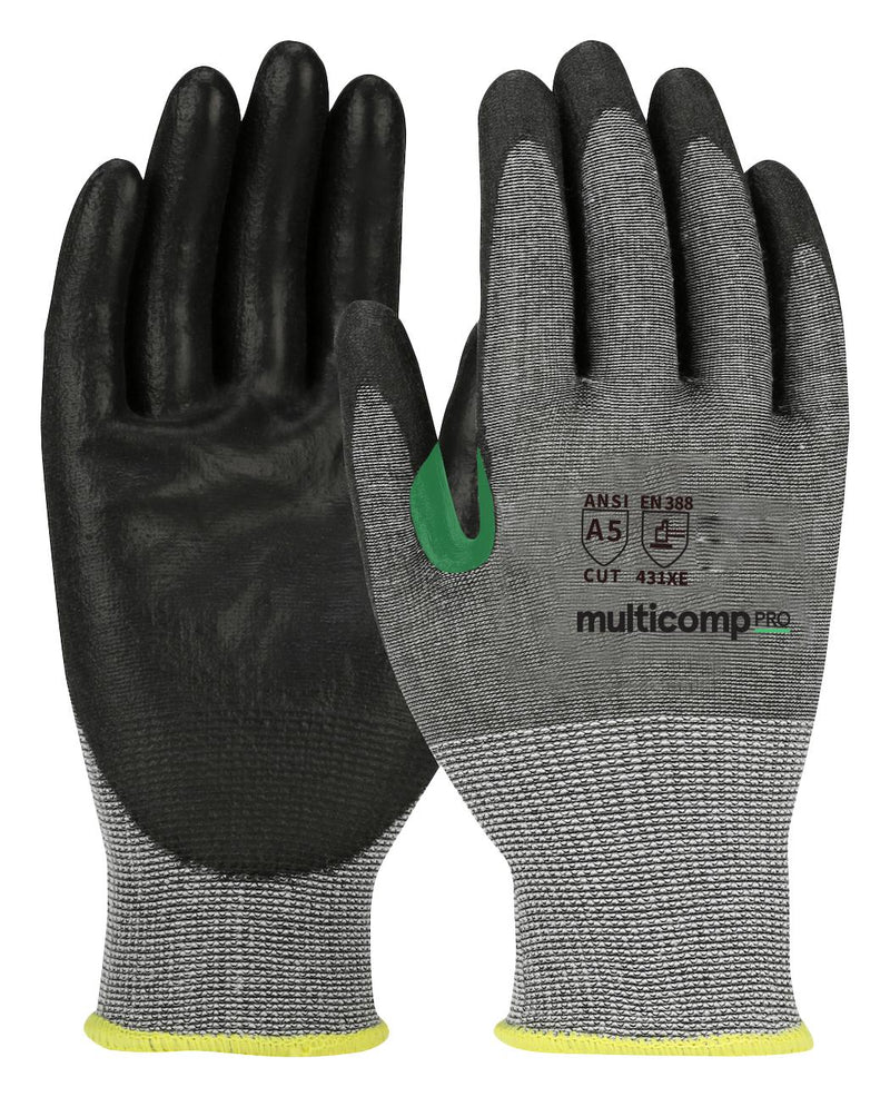 MULTICOMP PRO MP014944 GLOVES, SEAMLESS KNIT, M, GRAY