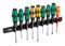 WERA 05051012001 Screwdriver Set, Phillips/Pozidrive/Torx/Slotted/Magnetic Rail, 9 Pieces