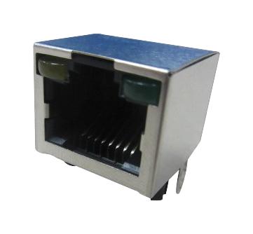 AMPHENOL COMMUNICATIONS SOLUTIONS RJHSE-5M80 Modular Connector, RJ45 Jack, 1 x 1 (Port), 8P8C, Panel Mount, Through Hole Mount