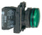 SCHNEIDER ELECTRIC XB5AVG3 LED Panel Mount Indicator, Pilot Light, Green, 120 VAC, 22 mm, 14 mA, IP66, IP67, NEMA 4X, NEMA 13