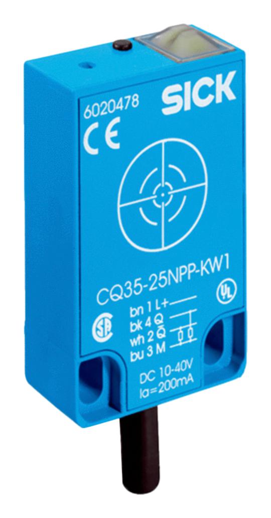 SICK CQ35-25NPP-KW1 Capacitive Proximity Sensor, CQ Series, 25 mm, Complementary PNP, 10 V to 36 V
