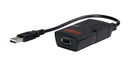 ROLINE 12.02.1091 USB Cable, USB Type A Plug to USB Type A Receptacle, 150 mm, 5.9 ", USB 2.0, Black