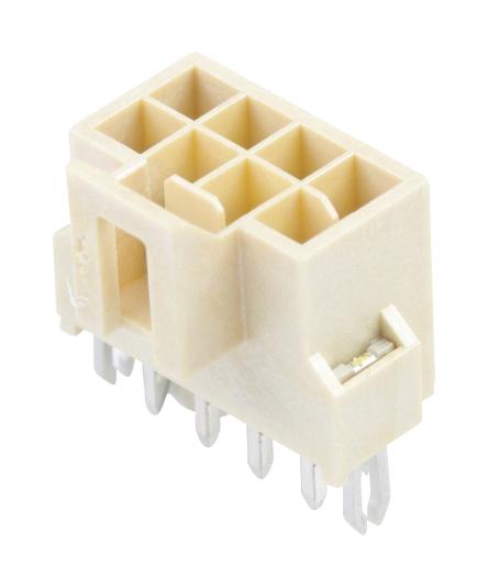 MOLEX 105312-2208 Pin Header, Power, Board-to-Board, 2.5 mm, 2 Rows, 8 Contacts, Through Hole Straight