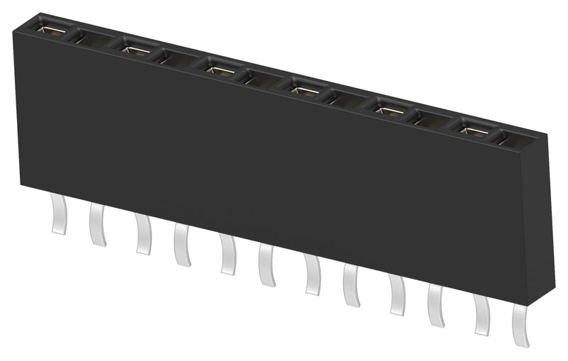 TE CONNECTIVITY 1-215299-2 PCB Receptacle, Board-to-Board, 2.54 mm, 1 Rows, 12 Contacts, Through Hole Straight