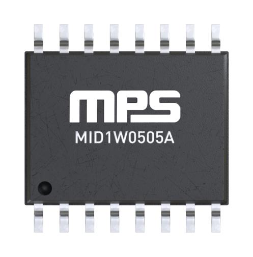 MONOLITHIC POWER SYSTEMS (MPS) MID1W0505AGY-3S-P DC-DC Switching Regulator, Isolated, Fixed, Semi Regulated, 3 kV, 4.5 to 5.5 V In, 5 V Out, WSOIC-16