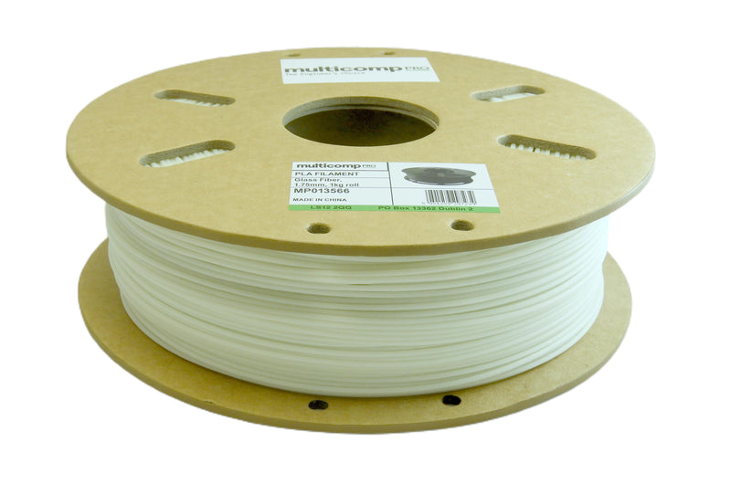 MULTICOMP PRO MP013566 3D Printer Filament, 1.75mm, Glass Fibre Reinforced PLA (Polylactide), Natural, 190&deg;C to 230&deg;C, 1kg