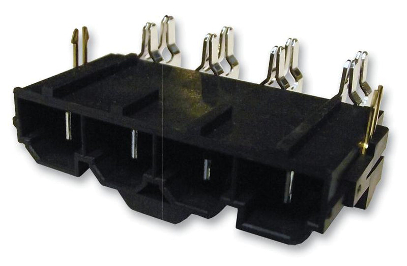 MOLEX 42820-4212 Pin Header, Power, Wire-to-Board, 10 mm, 1 Rows, 4 Contacts, Through Hole Right Angle