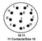 ITT CANNON KPT01E18-11PX Circular Connector, KPT Series, MIL-DTL-26482 Series I, Cable Mount Receptacle, 11 Contacts