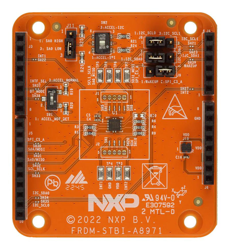 NXP FRDM-STBI-A8971 Sensor Shield Development Kit, FXLS8971CF, 3-Axis Digital IoT Accelerometer