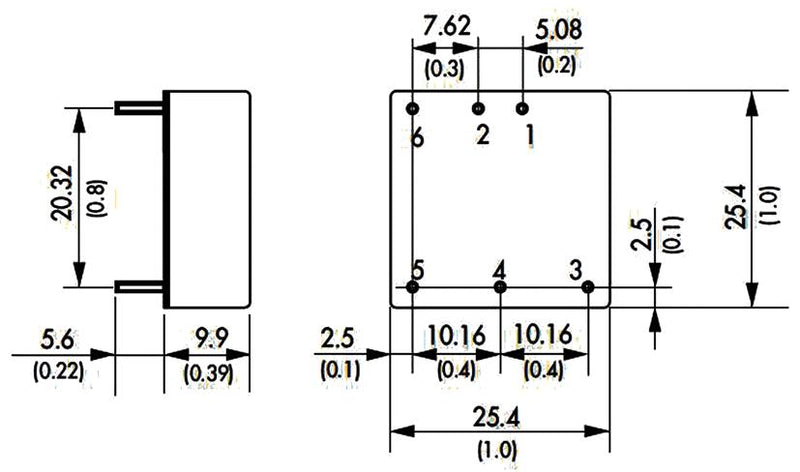 TRACO POWER THN 15-2422WI Isolated Through Hole DC/DC Converter, ITE, DIP, 4:1, 15 W, 2 Output, 12 V
