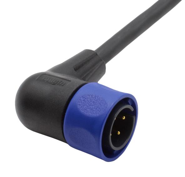 BULGIN LIMITED PXP4002/002/04P CIR CABLE, 4P R/A PLUG-FREE END, 6.6FT