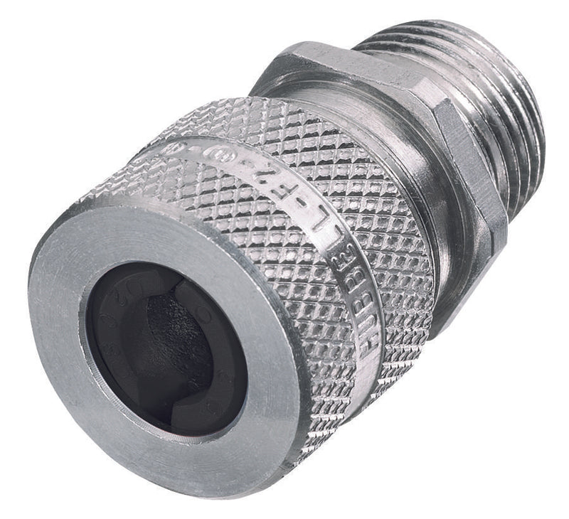 HUBBELL WIRING DEVICES SHC1010 CONDUIT CORD CONNECTOR, ALUMINUM