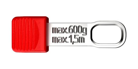 KNIPEX 00 62 10 TR Tethered Tool Clip, 30 mm X 10 mm X 5 mm, Red, 10 Pieces