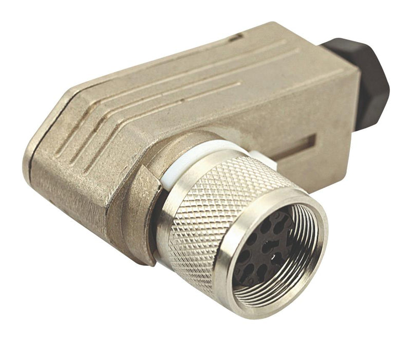 AMPHENOL SINE/TUCHEL C09131F0071002 Circular Connector, C091D Series, Right Angle Cable Receptacle, 7 Contacts, Solder Socket