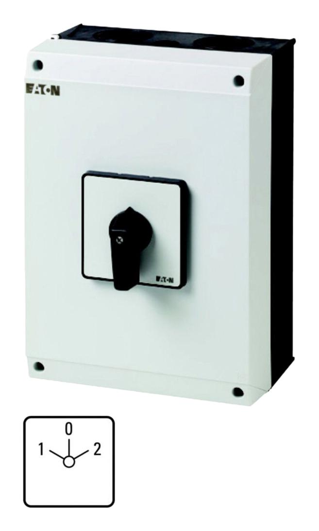 EATON MOELLER T5-2-8211/I5 Rotary Switch, Change Over, 3 Position, 2 Pole, 60 &deg;, 100 A, 690 V, T5 Series