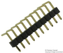 Multicomp PRO MC34755 MC34755 Pin Header Board-to-Board 2.54 mm 1 Rows 10 Contacts Through Hole Right Angle MC34