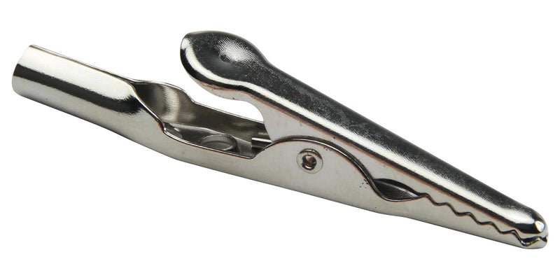 CAL TEST ELECTRONICS CTM-60 Alligator Clip, 10A, 7.9 mm Jaws Open, Steel, Nickel Plated