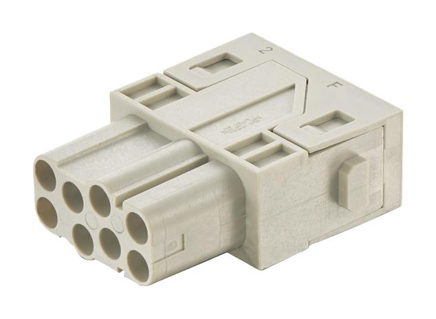 HARTING 09140085101 Heavy Duty Connector, Han EE Series, Module, 8 Contacts, Receptacle, Push In Socket