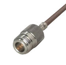 HUBER+SUHNER 21"N-50-3-12/133"NE RF / Coaxial Connector, N Coaxial, Straight Jack, Crimp, 50 ohm 22651795