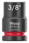WERA 05005516001 Socket, Hexagonal, Impaktor, 3/8" Drive, 3/8" AF, 30mm L