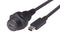 L-COM WPUSBMB5X-03M USB Cable, Mini Type B Plug to Mini Type B Receptacle, 300 mm, 11.8 ft, Black