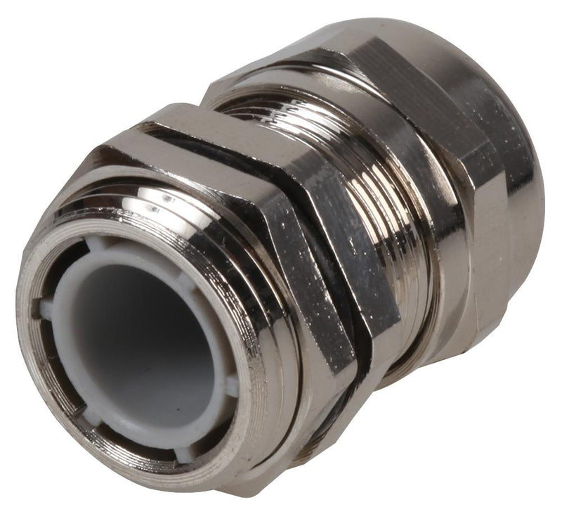 PRO Power PP002682 PP002682 Cable Gland M20 x 1.5 8 mm 12 Brass Metallic - Nickel Finish
