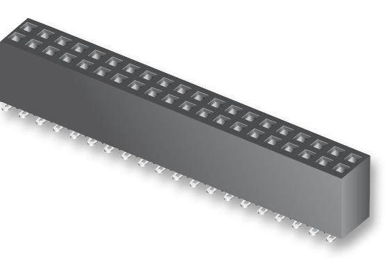 SAMTEC SFMC-105-T2-S-D-P-TR PCB Receptacle, Board-to-Board, Wire-to-Board, 1.27 mm, 2 Rows, 10 Contacts, Surface Mount