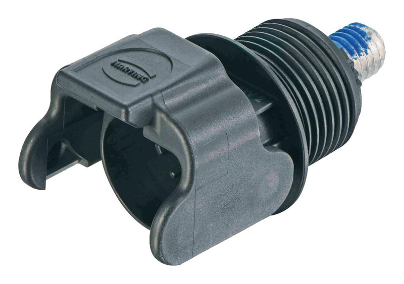 HARTING 09930010105 Heavy Duty Connector, Blk, M8 Bolt, Base, Panel Mount, Top Entry, Nylon (Polyamide) Body, 1 Lever