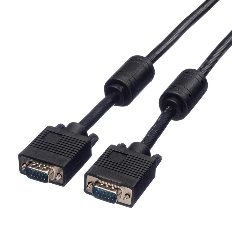 ROLINE 11.04.5660 Computer Cable, D Subminiature H/D Plug, VGA, 15 Way, D Subminiature H/D Plug, VGA, 15 Way, 33 ft