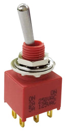 MULTICOMP PRO MP-T2-4B-A-T1-S-03 Toggle Switch, Miniature, IP67, On-On, DPDT, Non Illuminated, Panel Mount, 5 A