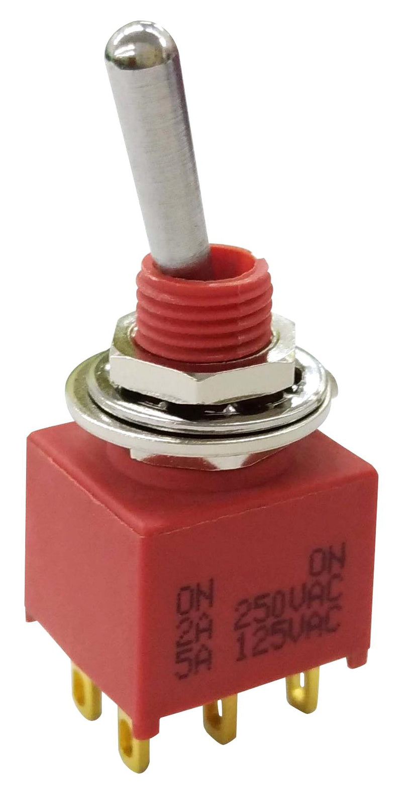MULTICOMP PRO MP-T2-4B-A-T1-S-03 Toggle Switch, Miniature, IP67, On-On, DPDT, Non Illuminated, Panel Mount, 5 A