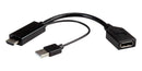 ROLINE 12.03.3147 Audio / Video Cable Assembly, HDMI Type A Plug, DisplayPort Plug, 5.9 ", 150 mm, Black