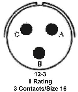 AMPHENOL INDUSTRIAL PT06J-12-3S CIRCULAR CONNECTOR PLUG, SIZE 12, 3 POSI