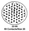ITT CANNON KPSE06J22-55P Circular Connector, KPS Series, MIL-DTL-26482 Series I, Straight Plug, 55 Contacts, Crimp Pin