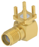 TE CONNECTIVITY 2484782-1 RF / Coaxial Connector, SMA Coaxial, Right Angle Jack, Through Hole Right Angle, 50 ohm