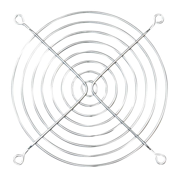 HIGHLAND HIG-W120 Fan Finger Guard, Steel - Wire Form, 120mm Axial Fans, 104.8 mm, Bright Nickel Chrome
