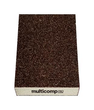 MULTICOMP PRO MP013568 Sanding Sponge, P60 Grit, 100mm x 70mm x 25mm Size, Aluminium Oxide