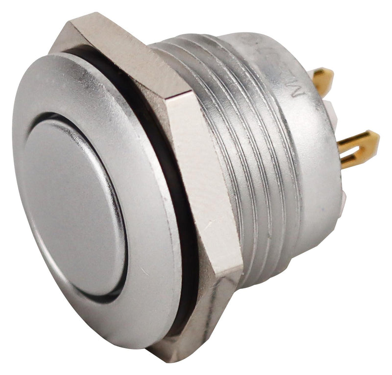 MULTICOMP PRO MPF12S1-1210NFA000 Vandal Resistant Switch, -MPF Series, 16 mm, SPST-NO, Momentary, Round Flush, Natural