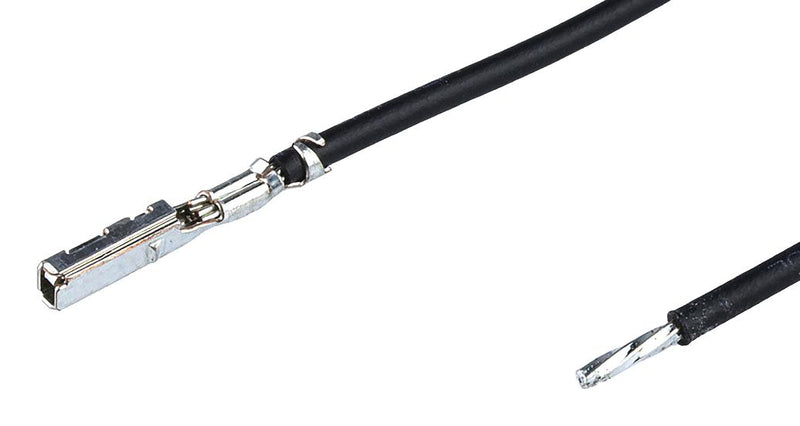 MOLEX 224452-1114 Cable Assembly, Pre-Crimped Lead Stac64 Socket to Free End, 11.8 ", 300 mm, 224452 Series, Black