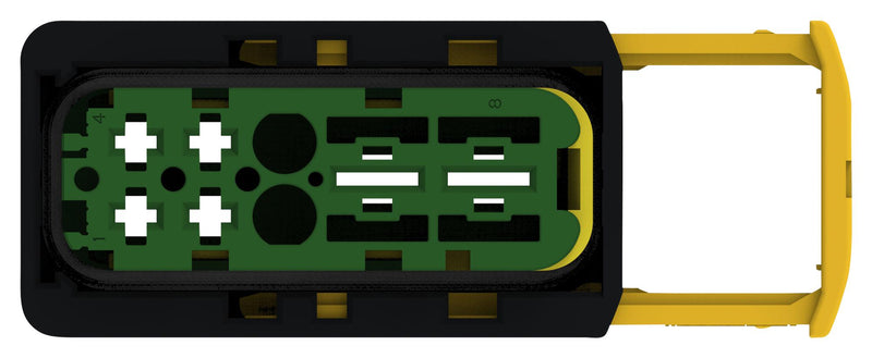 TE CONNECTIVITY 3-2299782-2 Automotive Connector Housing, Heavy Duty Sealed Connector Series, Receptacle, 6 Ways